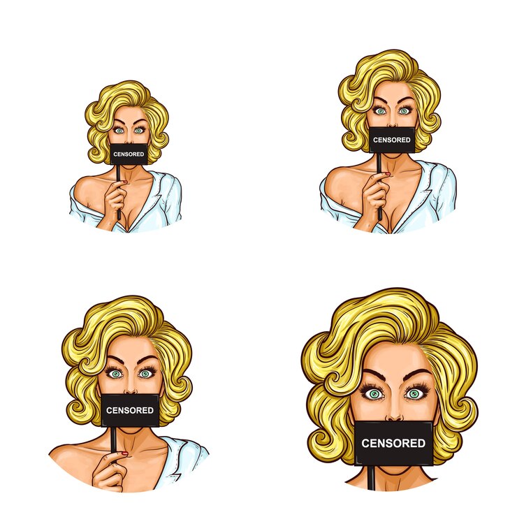 Vecteur gratuit ensemble de pop art autour des icônes avatar pour les utilisateurs de réseaux sociaux, blogs, icônes de profil.