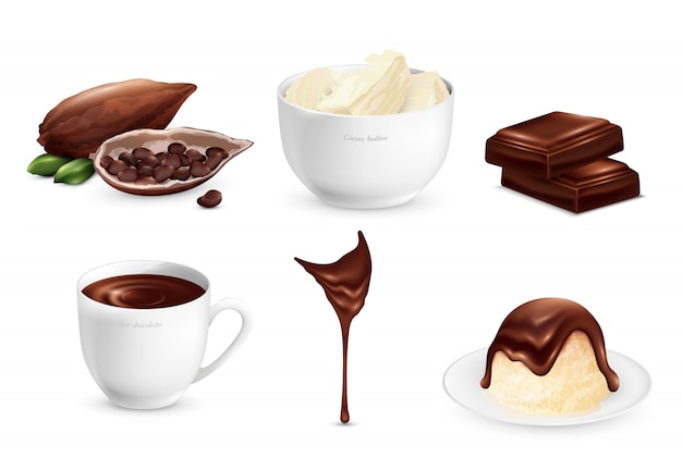 Ensemble De Produits De Cacao