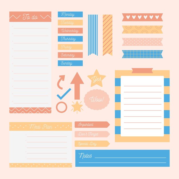 Ensemble de scrapbooking planificateur
