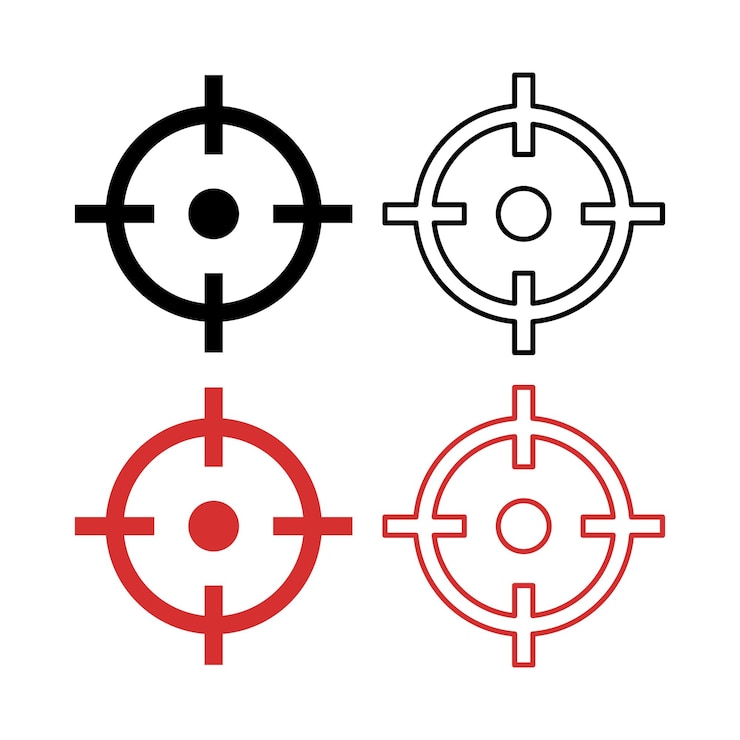 Vecteur gratuit ensemble de symboles cibles