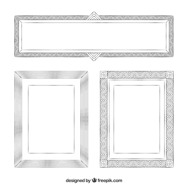 Ensemble de trois cadres décoratifs