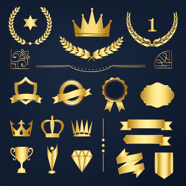 Ensemble de vecteur de badges et bannières premium