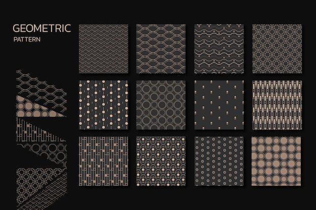 Ensemble de vecteur de motif géométrique sans soudure