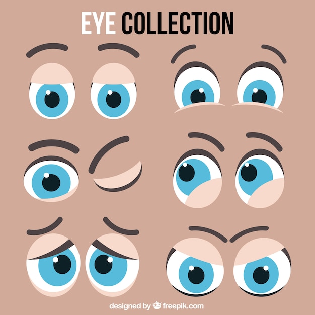 Ensemble de yeux expressifs