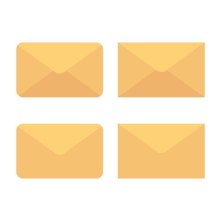 Vecteur gratuit envelope de courrier au style plat