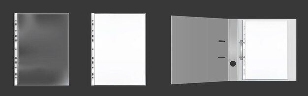 Enveloppe de reliure blanche DL et gabarit carré.