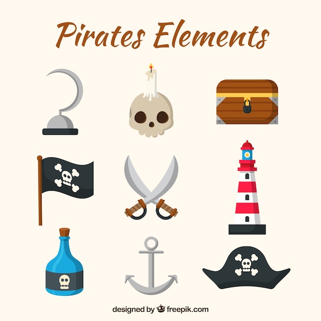 Épées Et éléments Pirate