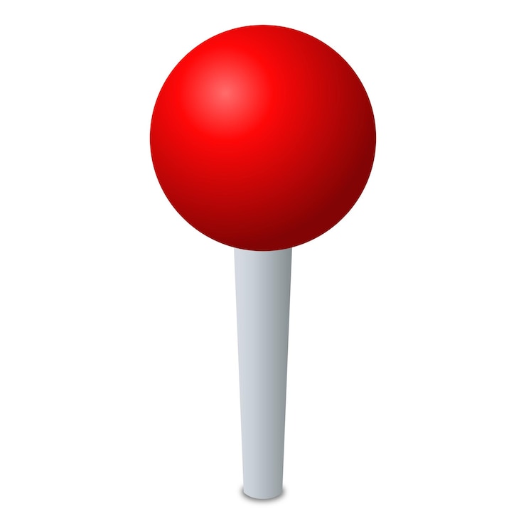 Vecteur gratuit épingle de carte de dégradé 3d