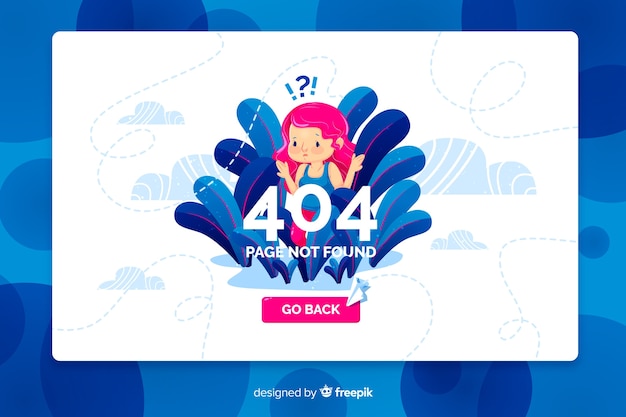 Vecteur gratuit erreur 404 concept pour la page de destination