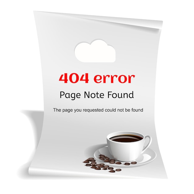 Erreur 404 Conception De Vecteur De Mise En Page De Page. La Page Que Vous Avez Demandée Est Introuvable.