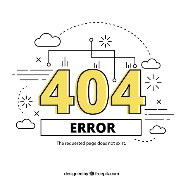 Vecteur gratuit erreur 404 dessiné à la main