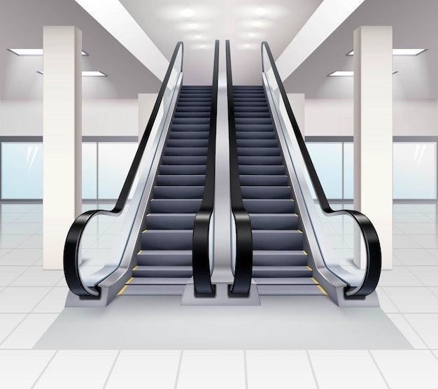 Escalators dans le concept de construction