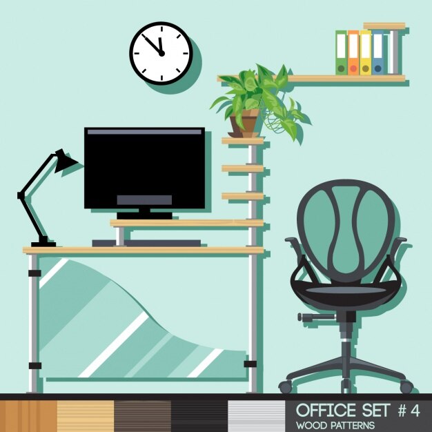 Vecteur gratuit espace de travail