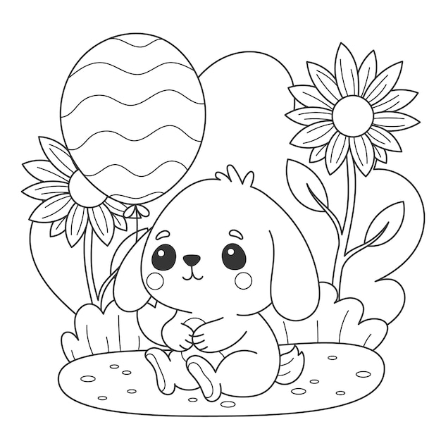 C'est un joli livre à colorier avec un lapin.