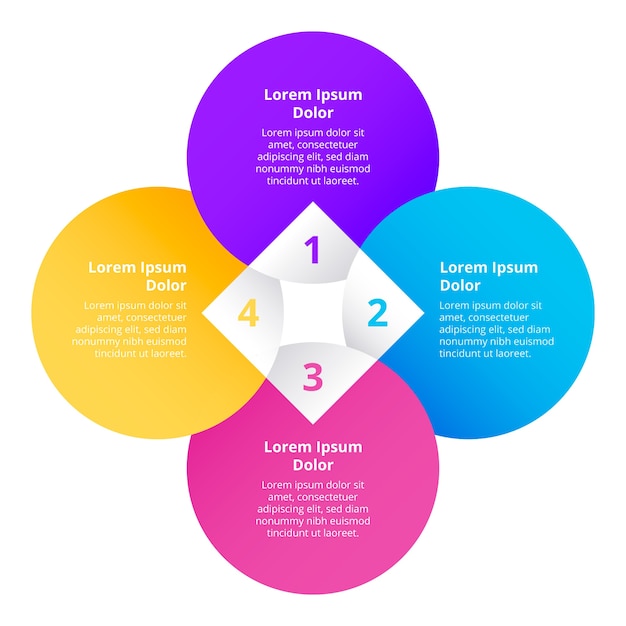 Étapes D'infographie Design Plat