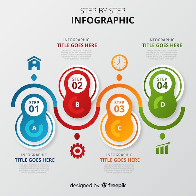 Étapes Infographiques De Dégradé