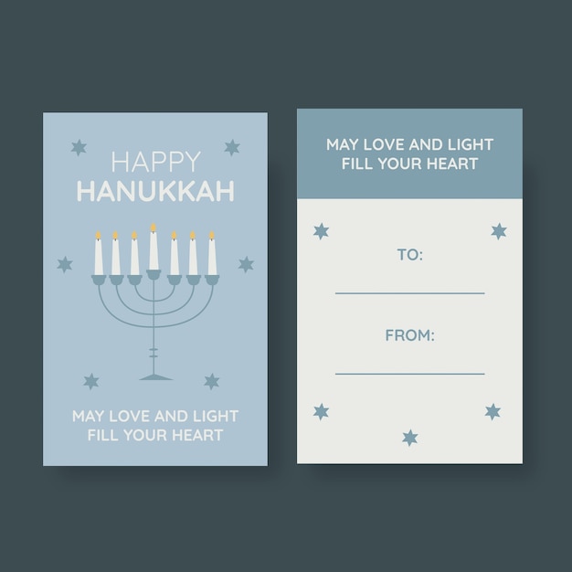 Étiquette-cadeau Happy Hanukkah Pastel