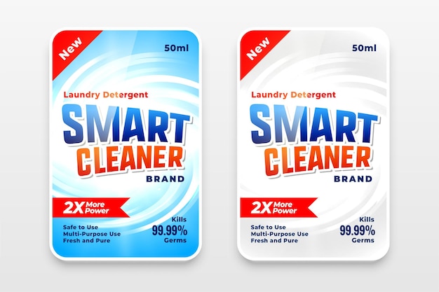 Étiquette De Détergent à Lessive Smart Cleaner