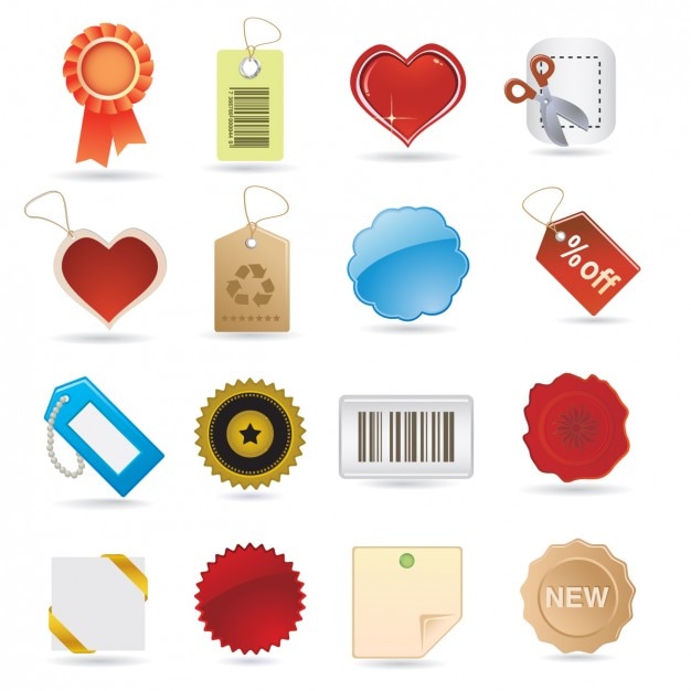 Vecteur gratuit les étiquettes et les badges collection