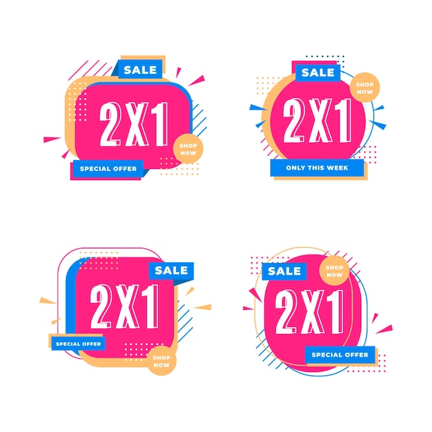 Étiquettes Promotionnelles 2x1