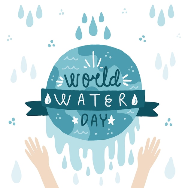 Vecteur gratuit Événement de la journée mondiale de l'eau