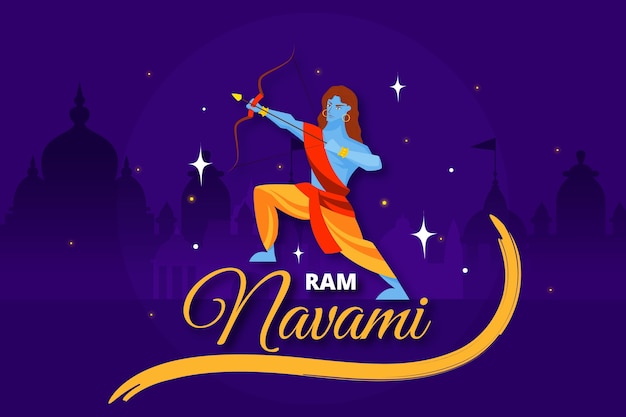 Événement Navami Happy Ram Dessiné à La Main