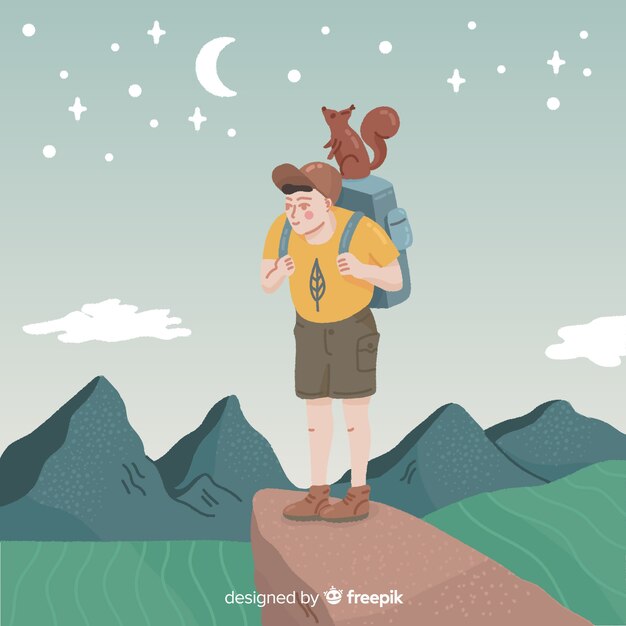 Explorer avec fond de sac à dos