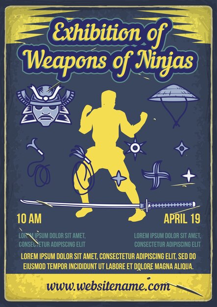 Exposition D'impression Des Armes De Ninjas