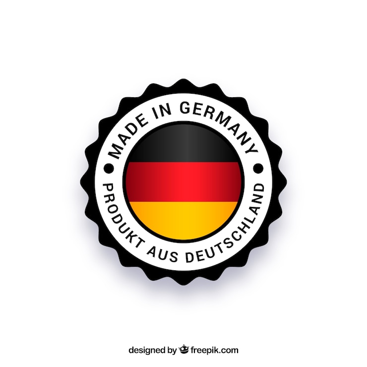 Vecteur gratuit fabriqué en allemagne