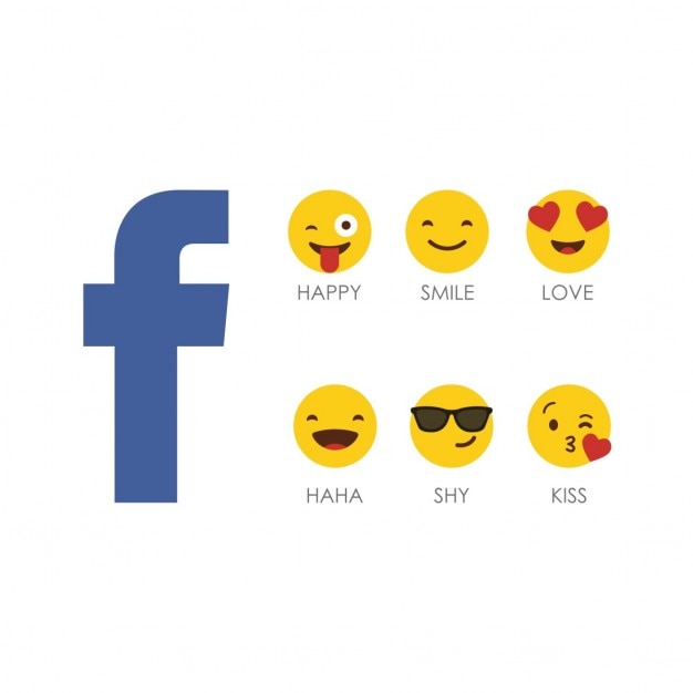 Facebook Emoji Icon set avec logo