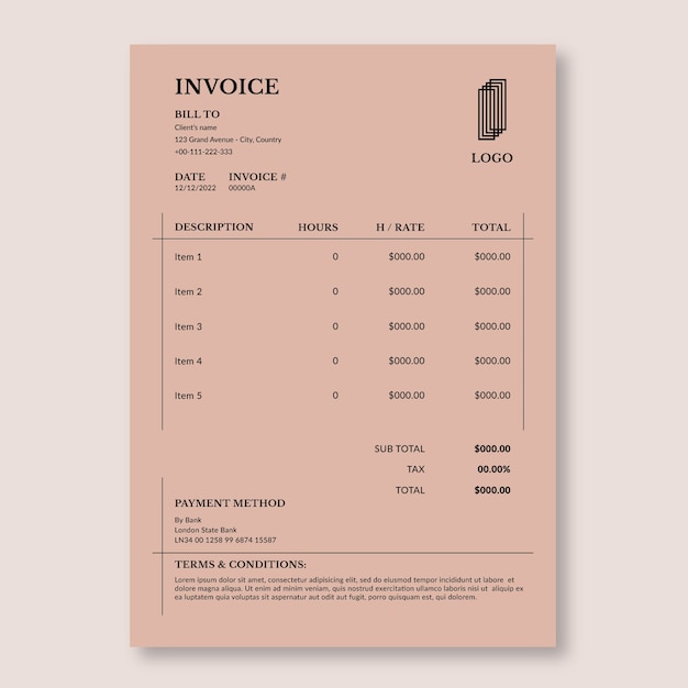 Facture Immobilière élégante