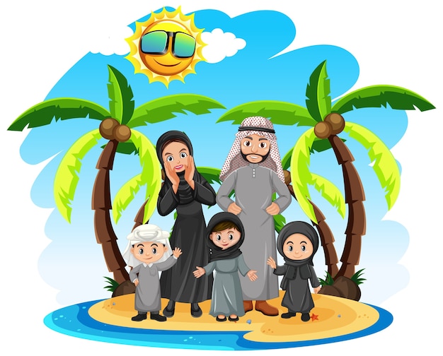 Famille Arabe En Vacances