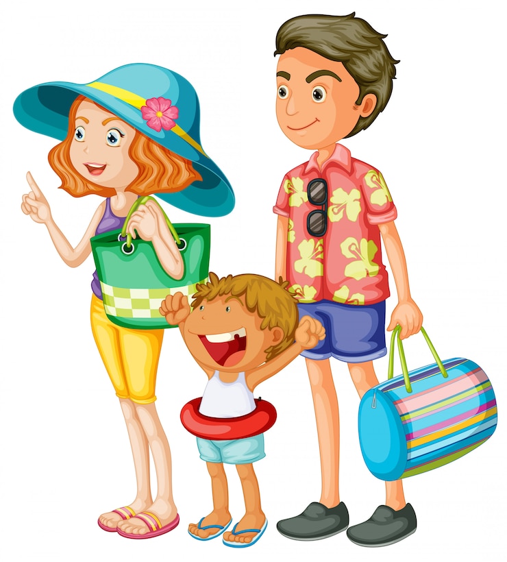 Vecteur gratuit une famille