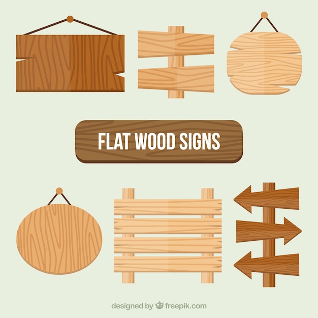 Fantastique collection de signes en bois