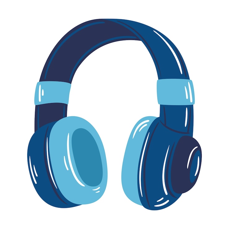 Vecteur gratuit fashionable headsets for modern listening pleasure icon isolated