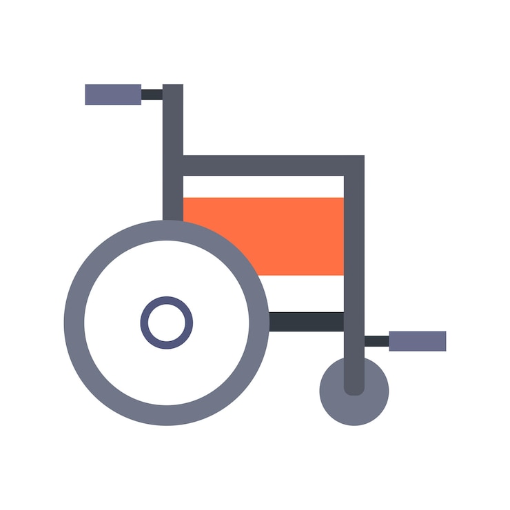 Vecteur gratuit fauteuil roulant pour personnes handicapées