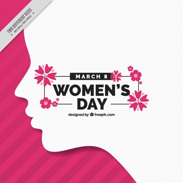 Vecteur gratuit femme day background avec la silhouette