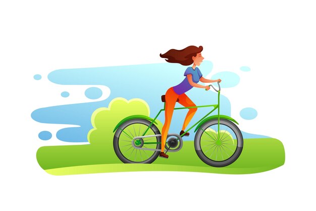 Femme faisant du vélo activité de plein air Eco transport image