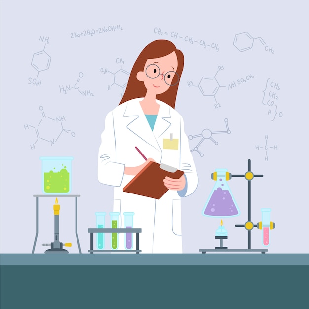 Femme Scientifique Travaillant Dans Le Laboratoire
