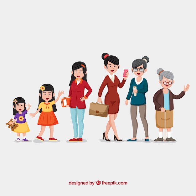 Femmes asiatiques de différents âges