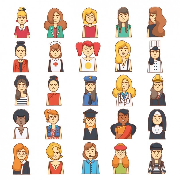 Les Femmes De Couleur De Conception Avatars