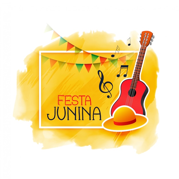 Festa Junina Musique Guitare Et Casquette