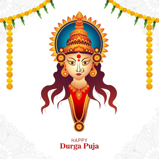 Festival Hindou Shubh Navratri Ou Fond De Carte De Célébration Durga Puja