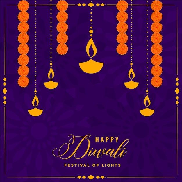 Le Festival Traditionnel De Diwali Souhaite La Conception De Cartes