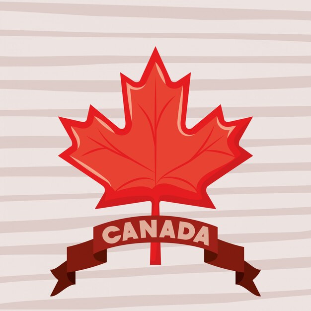 Fête du Canada avec feuille d&#39;érable