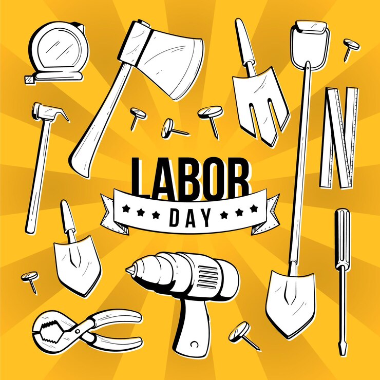 Vecteur gratuit fête du travail dessinée à la main