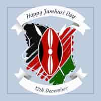 Vecteur gratuit fête de jamhuri peinte à la main