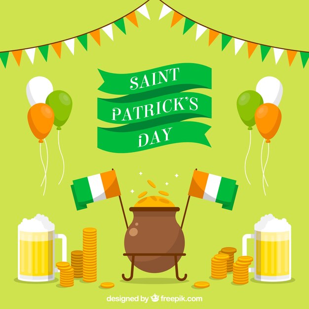 Fête de St Patrick jour fond