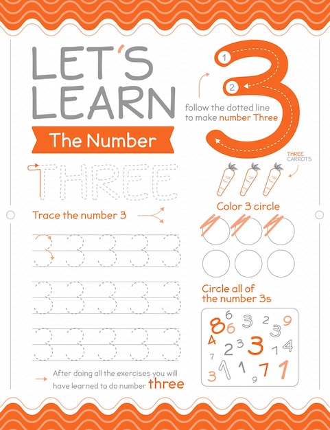 Feuille De Calcul Numéro 3 Avec Des Cercles