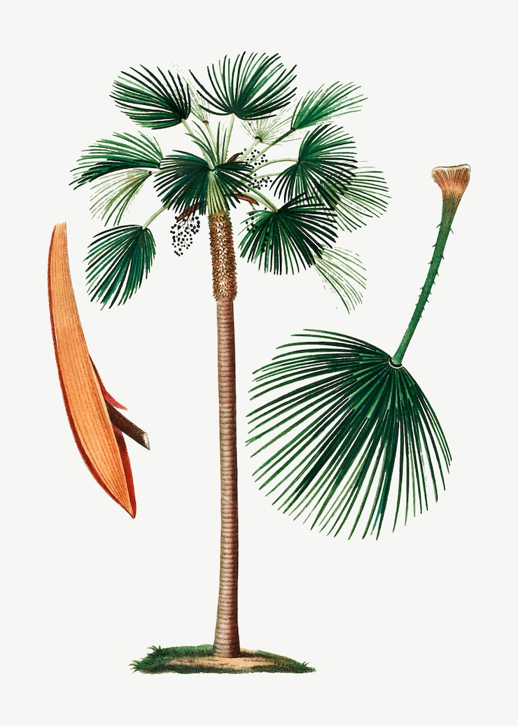 Vecteur gratuit feuille de ventilateur de palme